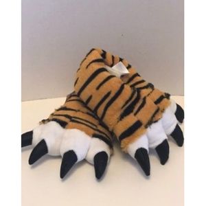H&M Unisex Slippers Tiger Claws Faux Fur